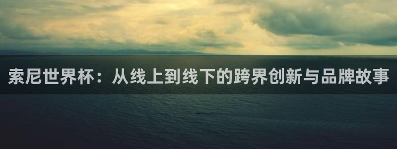 世界杯赛程表：索尼世界杯：从线上到线下的跨界创新与品牌故事